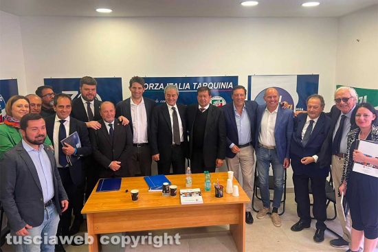 Tarquinia - Alcuni dei candidati di Forza Italia e Noi moderati alla conferenza