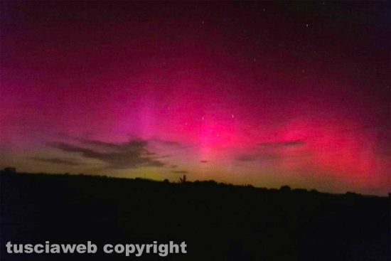 L'aurora boreale vista da Capodimonte