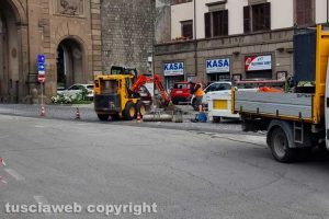 Viterbo - I lavori a piazza della Rocca