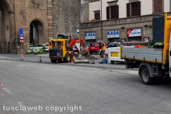 Viterbo - I lavori a piazza della Rocca