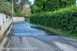 Viterbo - Guasto idrico in strada Due Casali