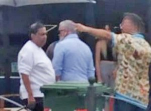 Civitavecchia - A sinistra il miliardario Mukesh Ambani