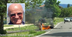 Caprarola - Moto contro furgone sulla Cimina - Nel riquadro Giovanni Bosco
