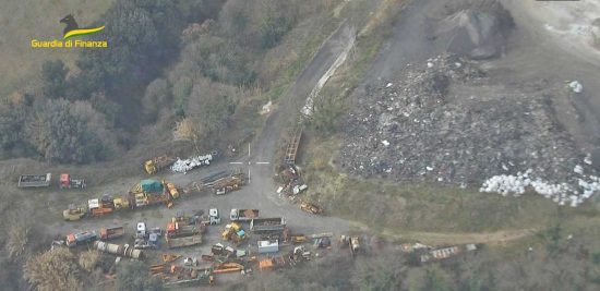 Civita Castellana - L'area posta sotto sequestro dalla guardia di finanza