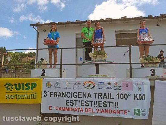 Montefiascone - Francigena Trail “100esimo chilometro Est!Est!!Est!!!” - Il podio femminile