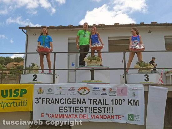 Montefiascone - Francigena Trail “100esimo chilometro Est!Est!!Est!!!” - Il podio femminile