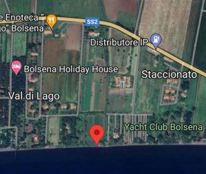 Bolsena - L'immagine diffusa dal comune del punto di ritrovamento della mina anticarro
