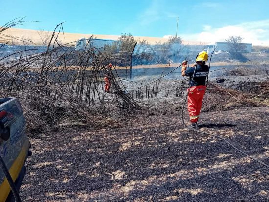 Tarquinia - La protezione civile su un incendio
