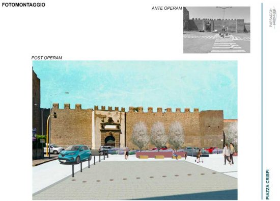 Viterbo - Come sarà Piazza Crispi - Le tavole pubblicate dalla sindaca Frontini
