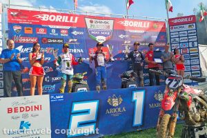 Sport - Motocross - Alessandro Lupino sul podio con Cairoli e Tropepe