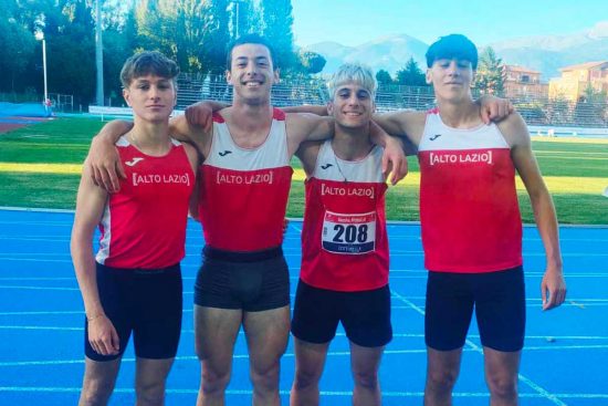 Sport - Atletica leggera - Alto Lazio - I ragazzi della staffetta 4x100 metri