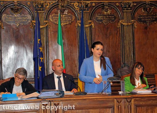 Viterbo. Consiglio comunale - La sindaca Frontini interviene