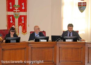 Viterbo - Consiglio provinciale - A destra Alessandro Romoli