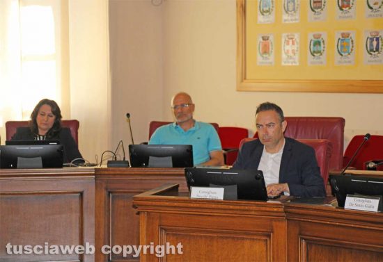 Viterbo - Consiglio provinciale - A destra Pietro Nocchi
