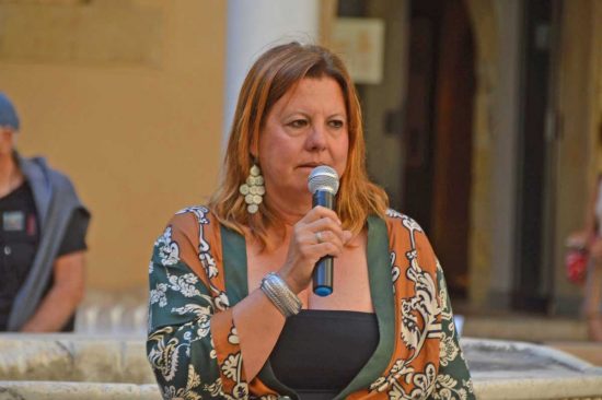 Tarquinia - Inaugurazione della mostra dello scultore Claudio Capotondi - La presidente della Stas Alessandra Sileoni