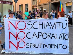 Manifestazione organizzata dalla Rete antitratta per la morte del bracciante Satnam Singh