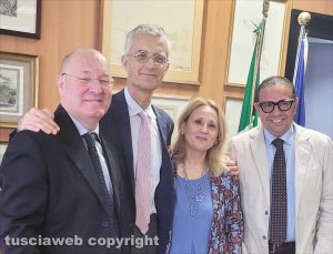 Tribunale - La visita del procuratore generale di Roma Giuseppe Amato, nella foto con Paolo Auriemma e i sostituti Conti e Siddi