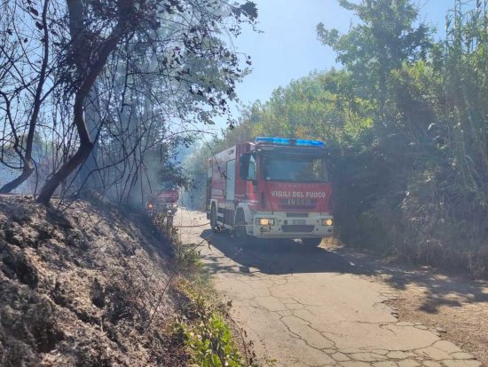 Sutri - Incendio in località dei Creti 