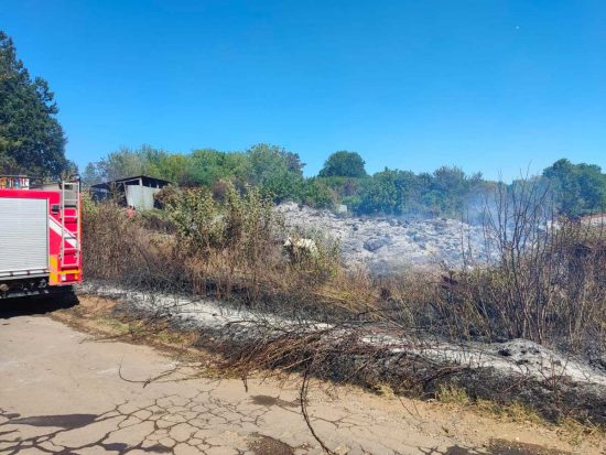 Sutri - Incendio in località dei Creti 