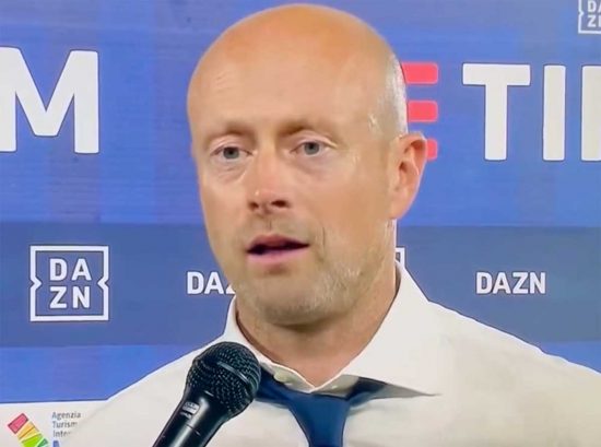L'allenatore della As Roma U17 Gianluca Falsini