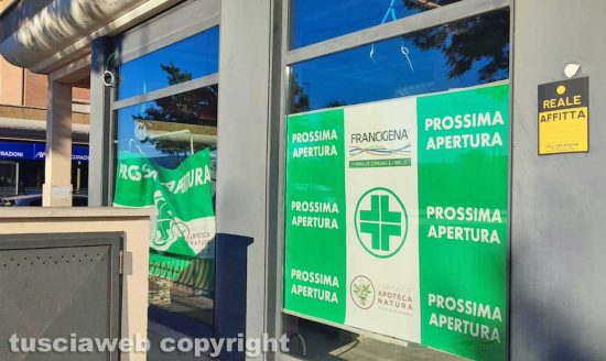 Viterbo - Lavori alla farmacia comunale al Riello