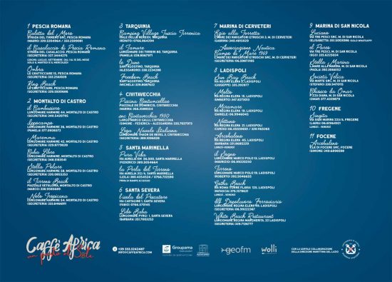 'Un posto al sole', Gli stabilimenti che aderiscono al progetto