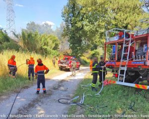 Civitella d'Agliano - Incendio di sterpaglie