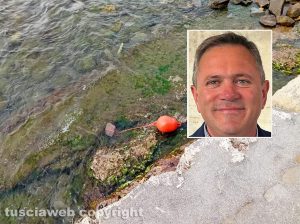 Tarquinia - Trovato ordigno bellico a Porto Clementino - Nel riquadro il sindaco Francesco Sposetti