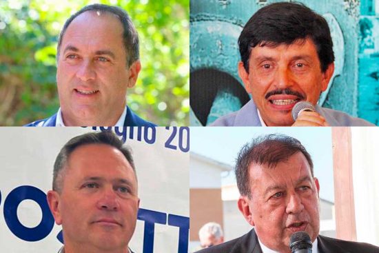 Nei riquadri: Massimiliano Grasso, Marco Piendibene, Francesco Sposetti e Alessandro Giulivi