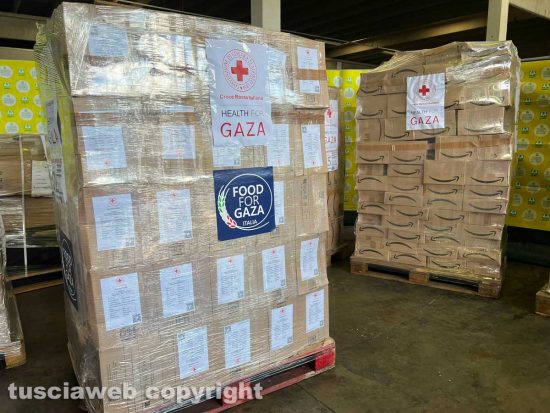 Nepi - Centro logistico di Coldiretti da dove sono partiti gli aiuti per Gaza