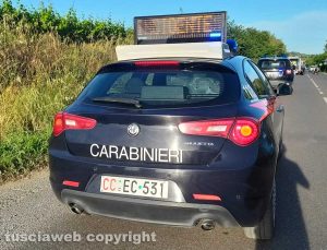Auto dei carabinieri - Incidente