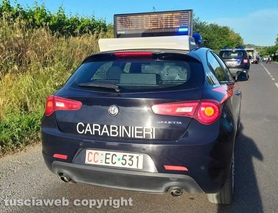 Auto dei carabinieri - Incidente