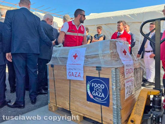 Nepi - Centro logistico di Coldiretti da dove sono partiti gli aiuti per Gaza