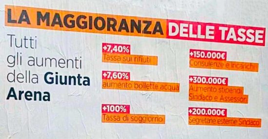 I cartelloni fatti affiggere dall'allora consigliere comunale Chiara Frontini