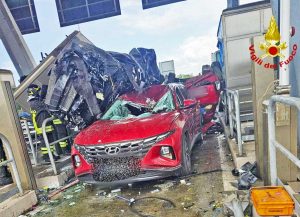 L'incidente al casello di Rignano