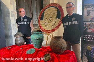 Cultura - I reperti archeologici consegnati al museo di Tarquinia