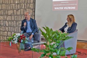 Montefiascone - Evento per ricordare Enrico Berlinguer - Da sinistra Walter Veltroni e la sindaca Giulia De Santis