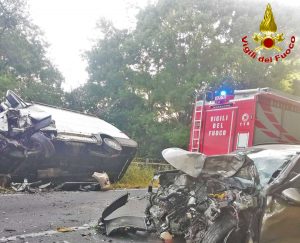 Allumiere - L'incidente sulla Braccianese Claudia