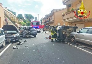 Allumiere - L'incidente via Teodolfo Mertel