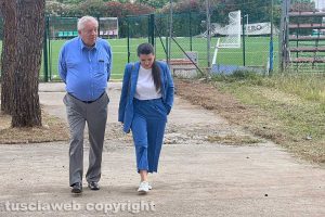 Sport - Calcio - Piero Camilli e Chiara Frontini durante il sopralluogo