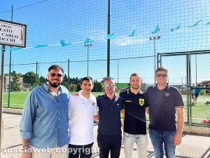 Viterbo - Michele Carrus, Fabio Del Citto Fabio, don Emanuele Germani, Simone Graziotti e Luca Perelli