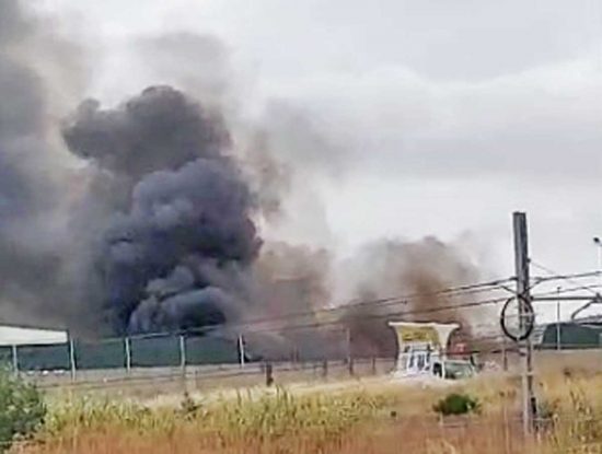 Civitavecchia - Incendio in zona industriale