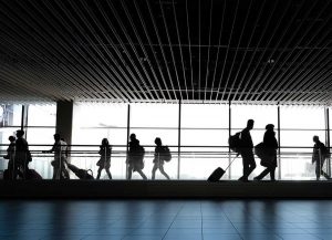 Passeggeri in aeroporto