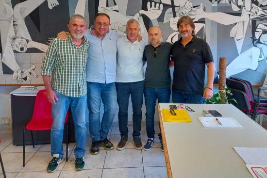 La segreteria eletta con Luigi D'Antonio e Diego Nunzi