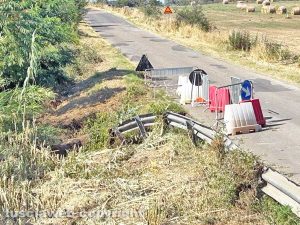 Viterbo - Castel d’Asso - La frana in strada Freddano