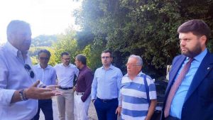 Sopralluogo del presidente Alessandro Romoli sulla provinciale 77,
