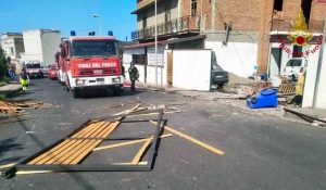 Messina - Esplosione in una fabbrica di fuochi d'artificio