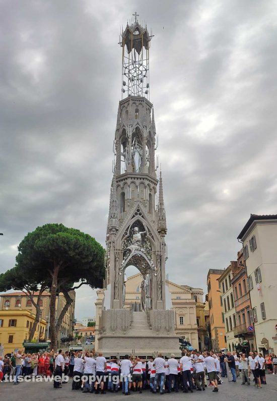 Viterbo - Santa Rosa - Prova di trasporto per Dies Natalis - Piazza del Teatro