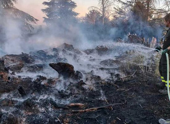 Corchiano - Incendio boschivo in località Chiare fontane