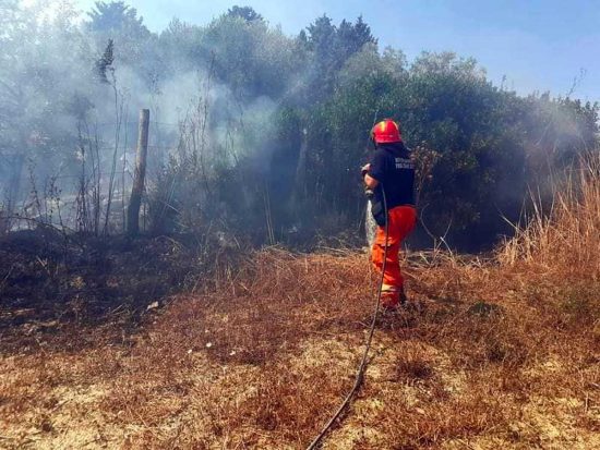 Corchiano - Incendio boschivo in località Chiare fontane